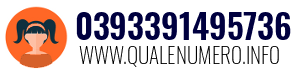 Numero di telefono 0393391495736 0393391495736