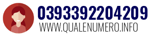Numero di telefono 0393392204209 0393392204209