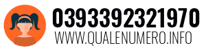 Numero di telefono 0393392321970 0393392321970