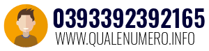 Numero di telefono 0393392392165 0393392392165