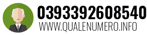 Numero di telefono 0393392608540 0393392608540