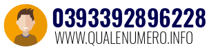 Numero di telefono 0393392896228 0393392896228