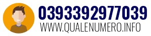 Numero di telefono 0393392977039 0393392977039