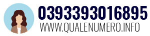 Numero di telefono 0393393016895 0393393016895