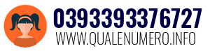 Numero di telefono 0393393376727 0393393376727