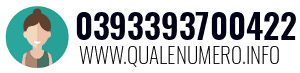 Numero di telefono 0393393700422 0393393700422