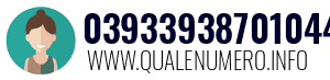 Numero di telefono 03933938701044 03933938701044
