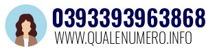 Numero di telefono 0393393963868 0393393963868