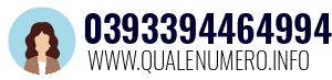 Numero di telefono 0393394464994 0393394464994