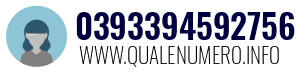 Numero di telefono 0393394592756 0393394592756