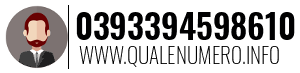 Numero di telefono 0393394598610 0393394598610