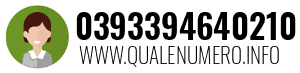 Numero di telefono 0393394640210 0393394640210