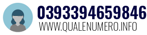 Numero di telefono 0393394659846 0393394659846