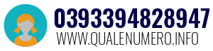 Numero di telefono 0393394828947 0393394828947