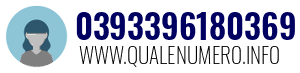 Numero di telefono 0393396180369 0393396180369