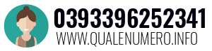 Numero di telefono 0393396252341 0393396252341