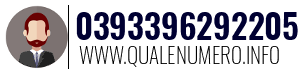 Numero di telefono 0393396292205 0393396292205