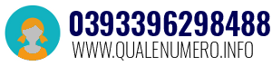 Numero di telefono 0393396298488 0393396298488