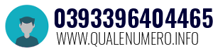 Numero di telefono 0393396404465 0393396404465