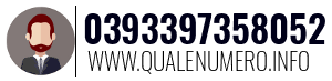 Numero di telefono 0393397358052 0393397358052