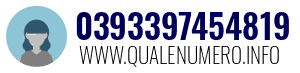 Numero di telefono 0393397454819 0393397454819