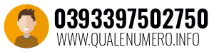 Numero di telefono 0393397502750 0393397502750