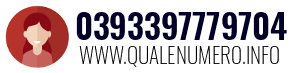 Numero di telefono 0393397779704 0393397779704