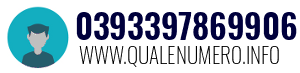 Numero di telefono 0393397869906 0393397869906