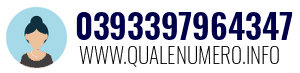 Numero di telefono 0393397964347 0393397964347