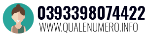 Numero di telefono 0393398074422 0393398074422
