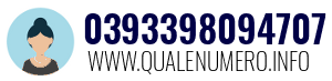 Numero di telefono 0393398094707 0393398094707