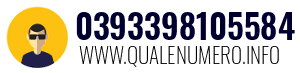 Numero di telefono 0393398105584 0393398105584