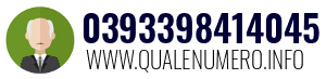 Numero di telefono 0393398414045 0393398414045