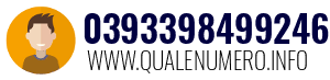 Numero di telefono 0393398499246 0393398499246