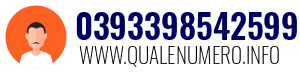 Numero di telefono 0393398542599 0393398542599