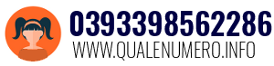 Numero di telefono 0393398562286 0393398562286