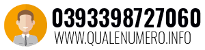 Numero di telefono 0393398727060 0393398727060