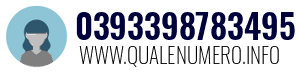 Numero di telefono 0393398783495 0393398783495