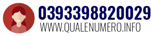 Numero di telefono 0393398820029 0393398820029
