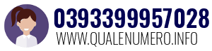 Numero di telefono 0393399957028 0393399957028
