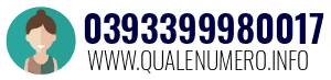 Numero di telefono 0393399980017 0393399980017