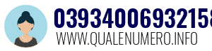 Numero di telefono 03934006932158 03934006932158