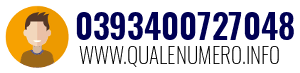 Numero di telefono 0393400727048 0393400727048