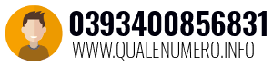Numero di telefono 0393400856831 0393400856831