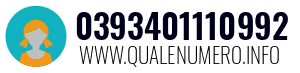 Numero di telefono 0393401110992 0393401110992