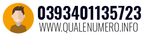 Numero di telefono 0393401135723 0393401135723