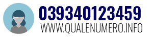 Numero di telefono 039340123459 039340123459