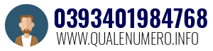 Numero di telefono 0393401984768 0393401984768
