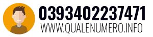 Numero di telefono 0393402237471 0393402237471