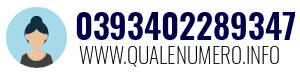 Numero di telefono 0393402289347 0393402289347